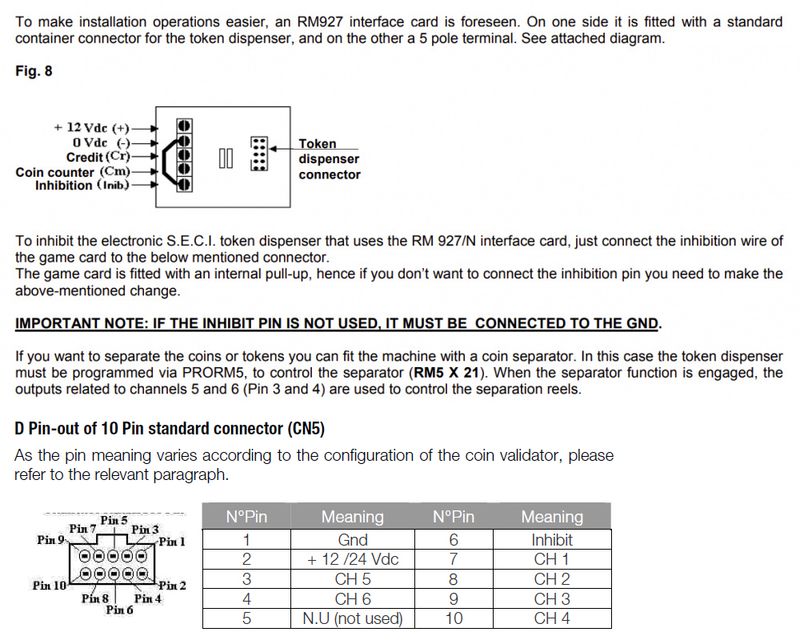 Coin Mechanism Interface Board